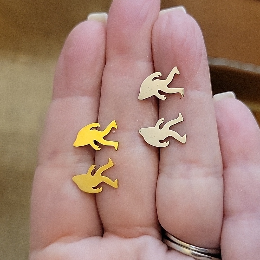BIGFOOT STUD EARRINGS, Choice of Color - Picture 6 of 6